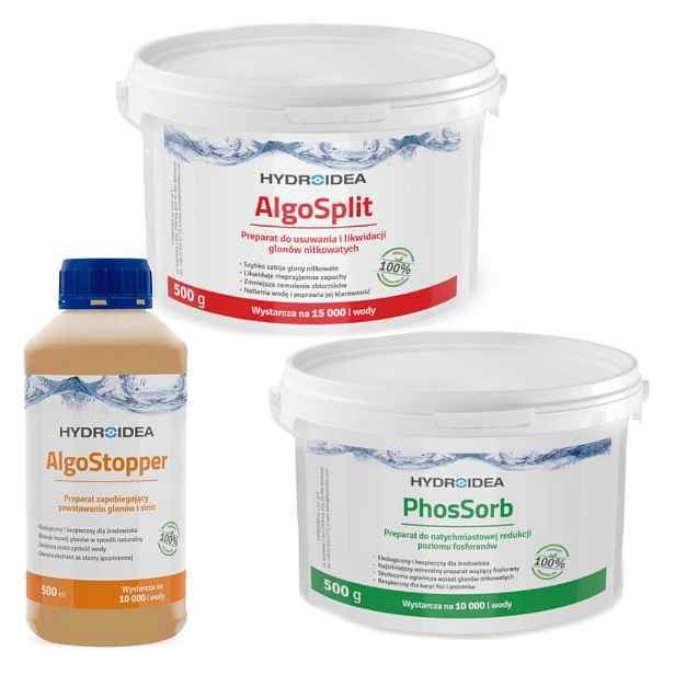 Hydroidea Sada Odstranění řas 10m3 PhosSorb AlgoSplit AlgoStopper
