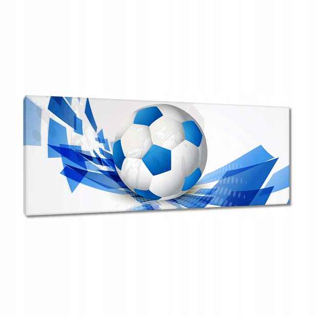 Obrazy 100x40 Modrý fotbal