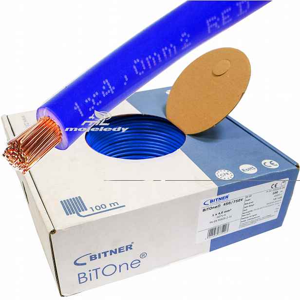 Kabel Lgy 4 Blue Bitone měděný Cu 1x4 100 m