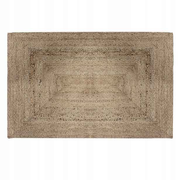 Koberec Pletený Z Juty Boho 120x170 Etno Styl Béžový