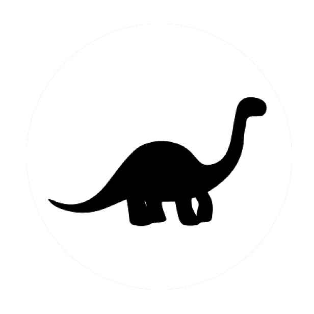 Označto Štítek, nálepka do dětského pokoje  - Dinosauři Barva písma: Černé na bílém