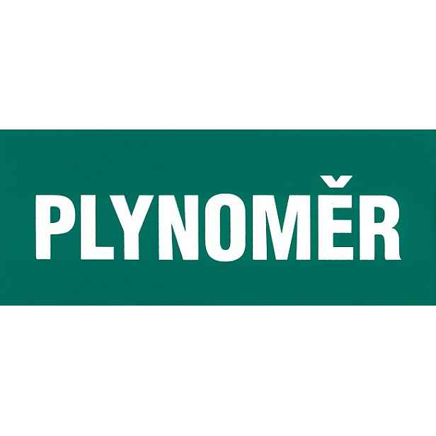 Samolepka informační Plynoměr 210×87 mm