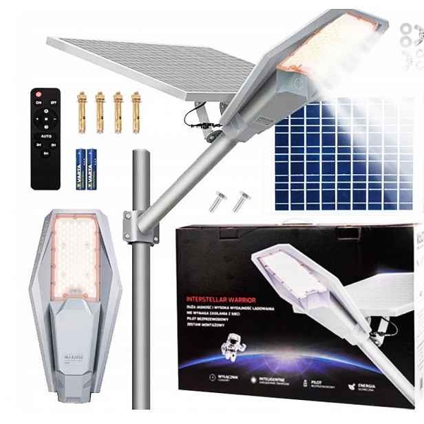Solární Lampa Vogler 1000W solární napájení, senzor soumraku