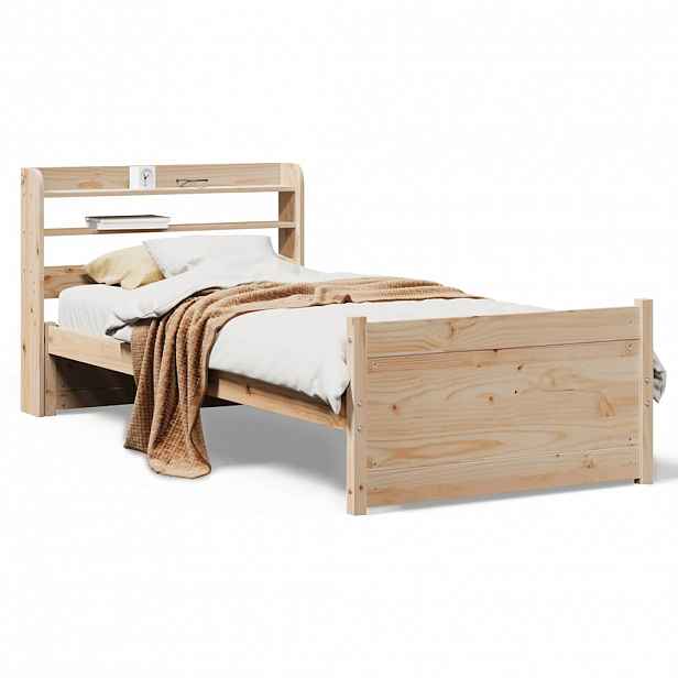 vidaXL Rám postele s čelem 75 x 190 cm masivní borovice