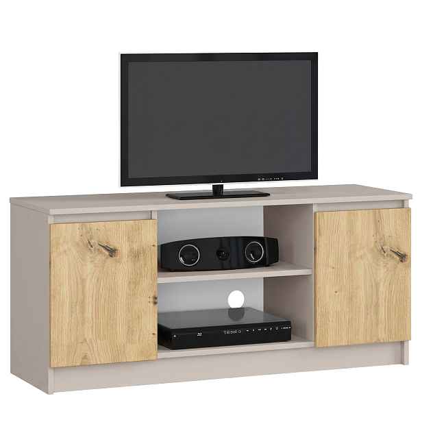 Ak furniture TV stolek CLP 2D 1P 120 cm kašmír/dub Artisan