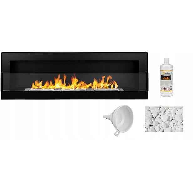Biokrb 120x40 cm s černým Sklem Regulace nástěnný závěsný nástavbový systém