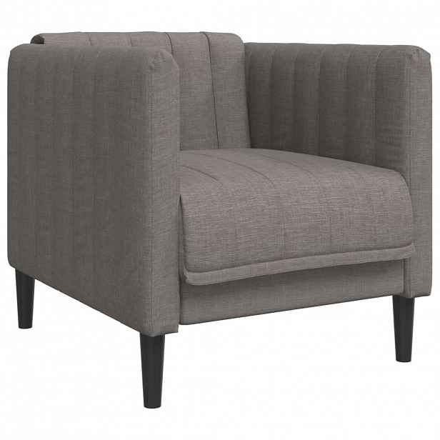 vidaXL Křeslo taupe textil