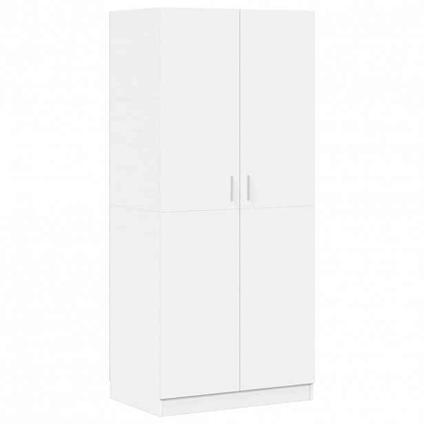vidaXL Šatní skříň bílá 80 x 52 x 180 cm kompozitní dřevo