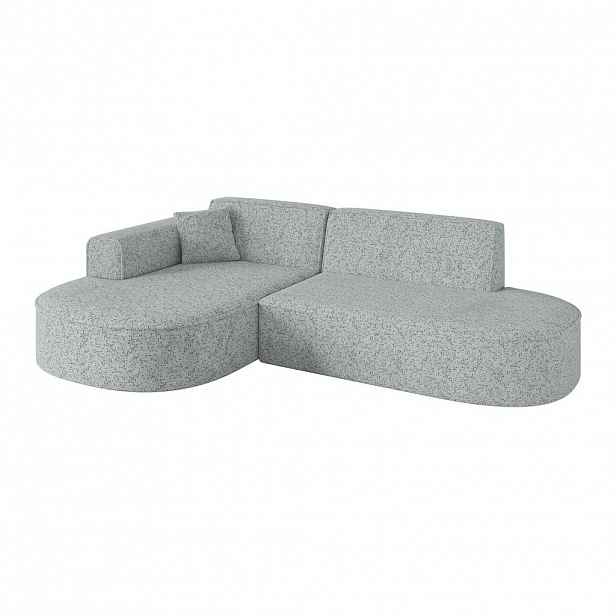 ALTDECOR ROHOVÁ SEDAČKA s otomanem vlevo MARI-L1 – 243 x 171 x 79 cm, zelená látka