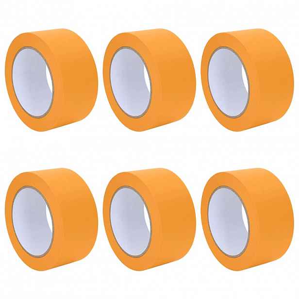 vidaXL Maskovací pásky pro malíře 6 ks Žlutá 50mm x 50m Papír