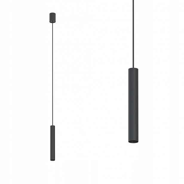 Závěsná lampa Fourty M Černá, stínidlo, trubka do jídelny pro GU10 Nowodvorski