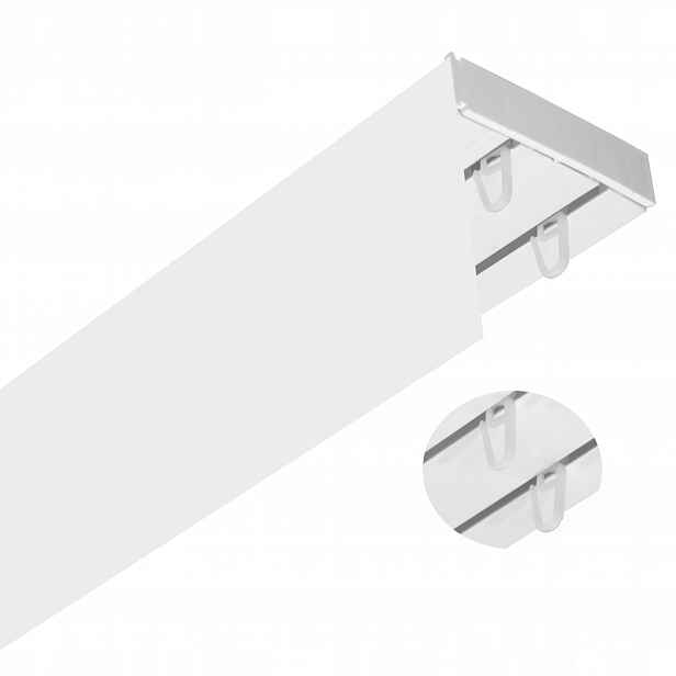 Stropní Lišta Elegance Pvc dvoukolejná 300 cm Kpl špendlíky Maskovač 5 cm