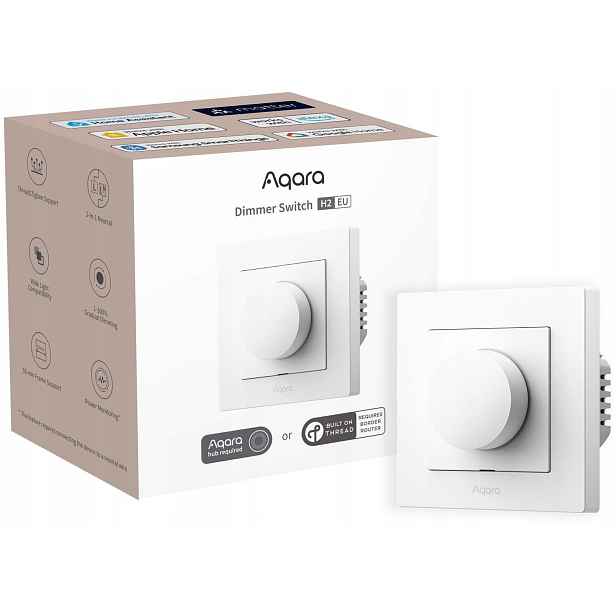 Aqara Dimmer Switch H2 Eu Bílý Stmívač světla s knoflíkem KD-R01D