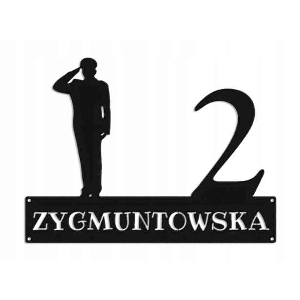 Číslo Na Dům 48 cm Tabulka Adresa Ocel ul. Zygmuntowska