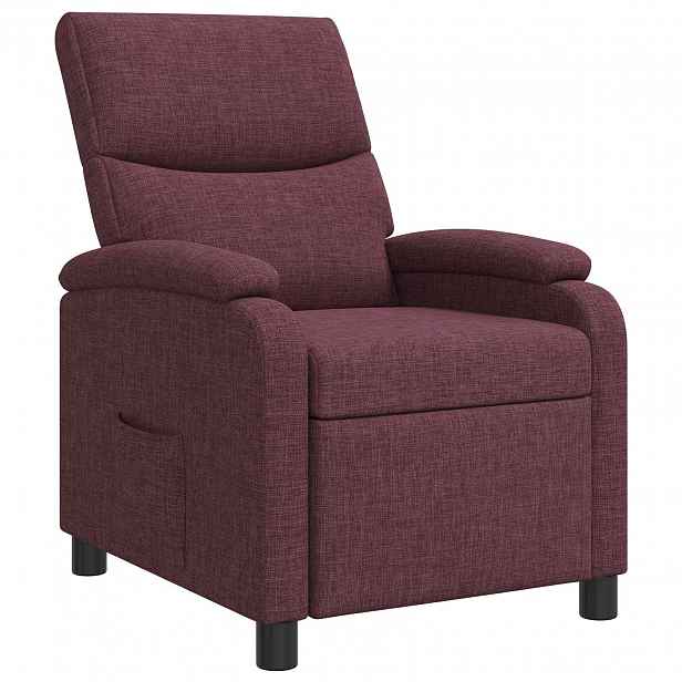 vidaXL Křeslo s funkcí ležení Fialová Textil