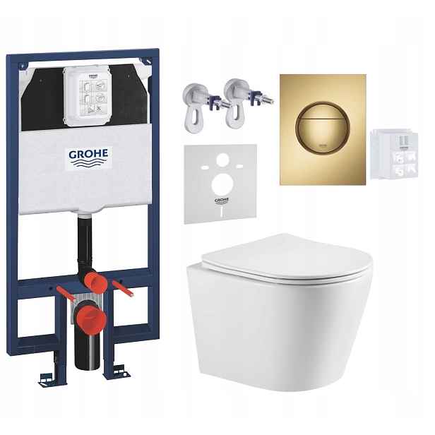 7v1 Sada Wc, Stelaz Grohe Slim Wc Mísa Imprese Tornado Tlačítko
