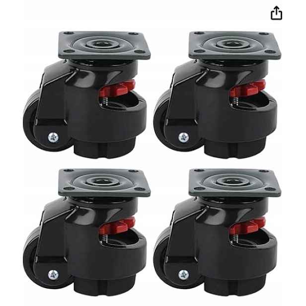 Otočná kolečka 40 mm pro nábytek těžkých strojů, nylonová, odolná, 50 kg, 4 ks