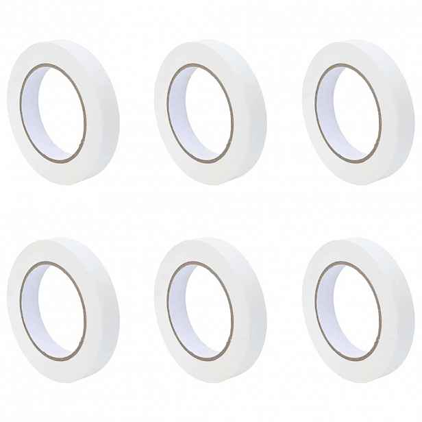 vidaXL Maskovací pásky pro malíře 6 ks Bílá 19mm x 50m Papír