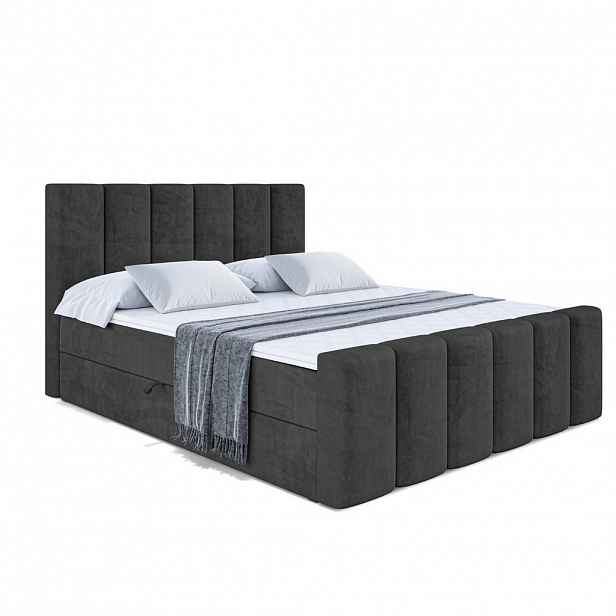 ALTDECOR AMERICKÁ postel BOXI1-Z – 180 × 200 cm – H3 – černá