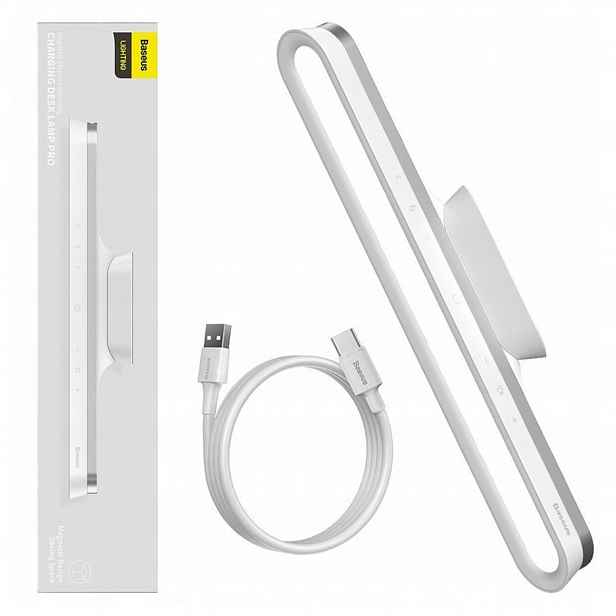 Baseus Magnetická Lampa Led Lampa Do Studijní Kanceláře S Dotykovým Panelem, Bílá