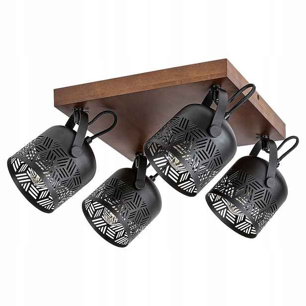 Lampa reflektorová spotová černá Rotem industriální osvětlení stěny Rabalux