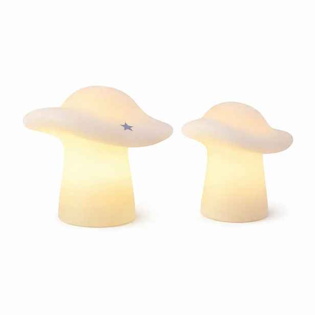 LED svíčky z pravého vosku na baterky, houby, bílá, sada 2 ks, 10 × 8,5 cm a 12 × 9 cm, CR2032