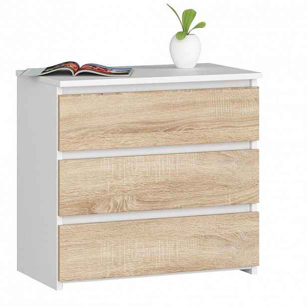 RAUMHIRSCH FURNITURE KOMODA bílá, dub Sonoma 57/60/35