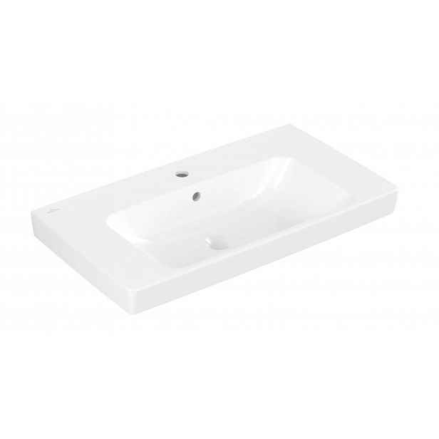 Villeroy & Boch Architectura - Umyvadlo 80x45 cm, s přepadem, otvor pro baterii, CeramicPlus, alpská bílá 4A8780R1