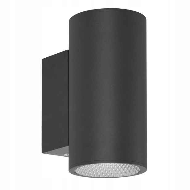 Led fasádní nástěnné svítidlo Lenta Černá 2xLED IP54 Moderní Italux