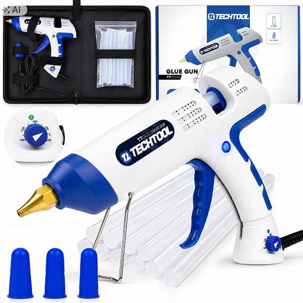 Pistole Na Horké Lepidlo 150 W 220 °C Lepidlo 11 MM Pouzdro S Regulací Teploty