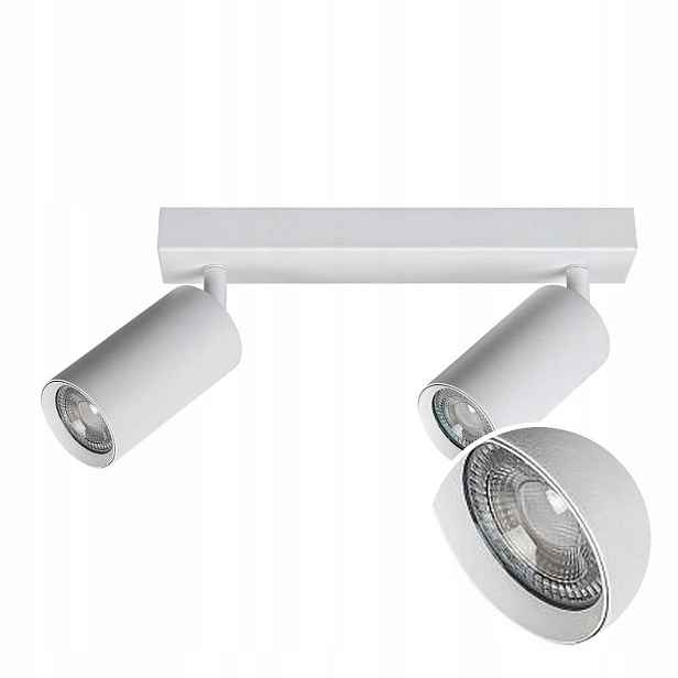 Reflektorová lampa Spot Bílá Metal 2xGU10 25W Pohyblivá Solo Rabalux