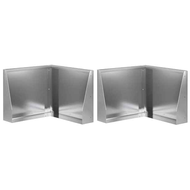 vidaXL Opěrná zeď 2 ks 50 x 50 x 30 cm Pozinkovaná ocel Stříbrná