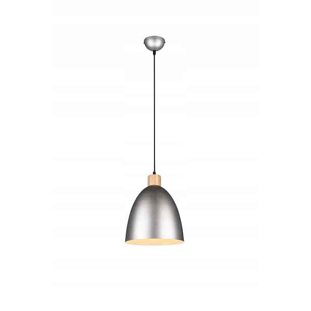 Závěsná lampa lustr nad stůl tuba stříbrná Rl