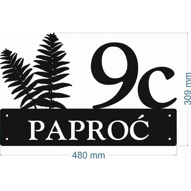 Číslo Na Dům 80 cm Tabule Adresa Ocel 2 mm Grafika 122