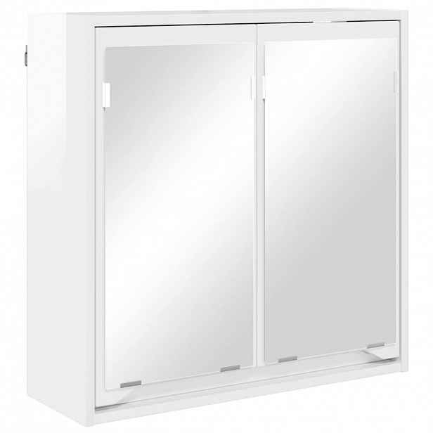 vidaXL Koupelnová zrcadlová skříň Vysoce lesklá bílá 60 x 20 x 60 cm