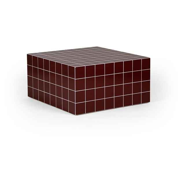 Vínový konferenční stolek 80x80 cm Mosaico – Marckeric