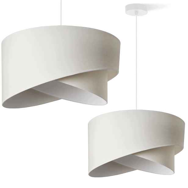 Závěsná Stropní Lustrová Lampa S Stínítkem, Šikmo Krémová, Ecru, Do Ložnice