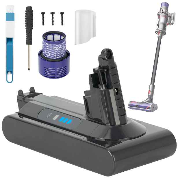 25.2V Náhradní baterie pro Dyson V10 s Led indikátorem a Hepa filtrem
