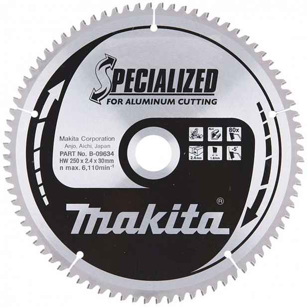 Makita - Pilový kotouč na hliník, 250x30 mm, 80 zubů B-33308