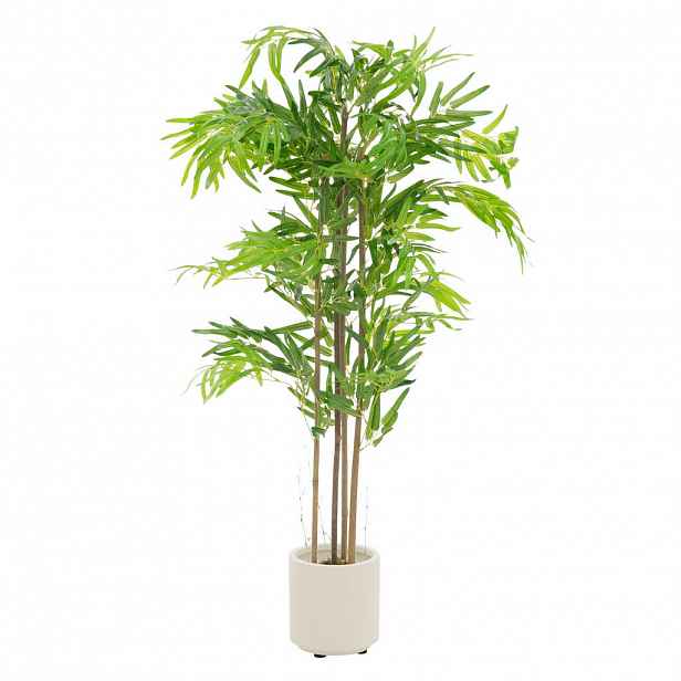 ML-DESIGN UMĚLÝ BAMBUS 120 cm s kmenem z pravého dřeva