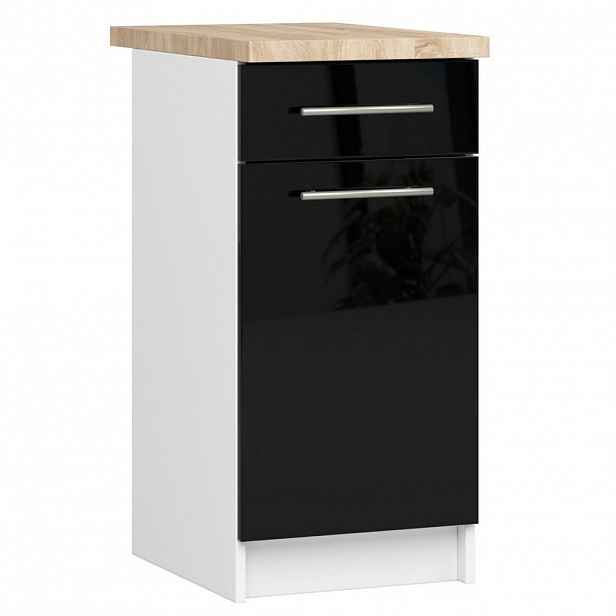 RAUMHIRSCH FURNITURE SPODNÍ SKŘÍŇKA bílá, černá lesklá 85/40/46
