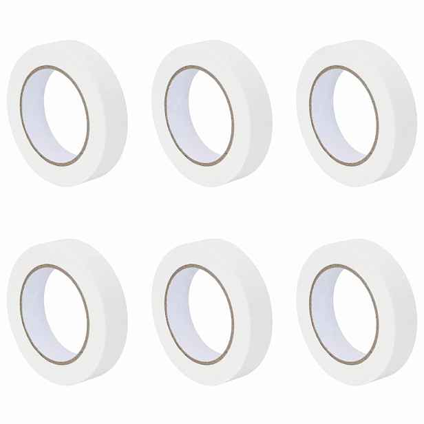 vidaXL Maskovací pásky pro malíře 6 ks Bílá 25mm x 50m Papír
