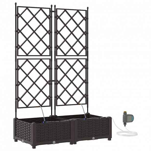 vidaXL Zahradní pěstebník 2 ks Hnědá 80 x 40 x 126 cm PP