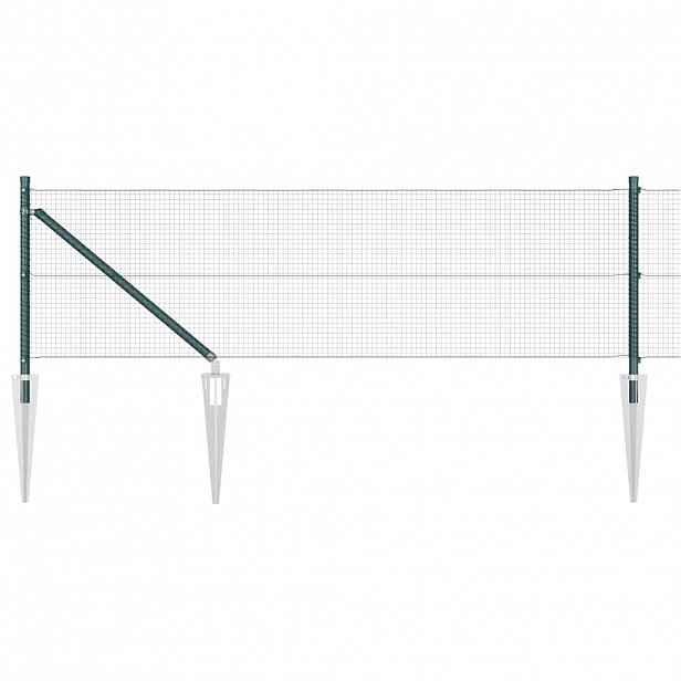 vidaXL Svařované drátěné ploty s hroty 10 x 0,6 m Ocel potažená PVC