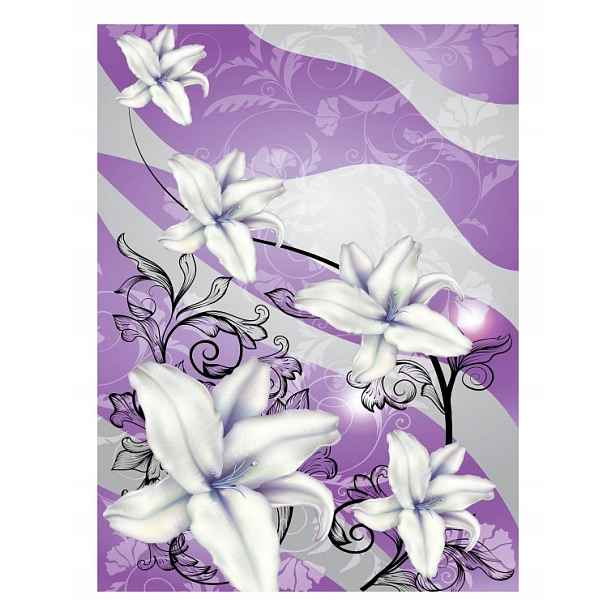 Fototapeta Lilie Gracja a elegance ve fialové barvě 206x275 černá lepidlo