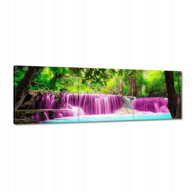 Obrazy 120x40 Barevná krajina Vodopád