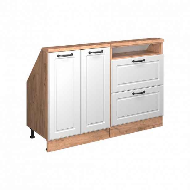 Vicco SADA SKŘÍNÍ PRO ŠIKMOU STŘECHU Rion Bílý venkovský dům 120 x 81.6 cm Sada 2 kusů