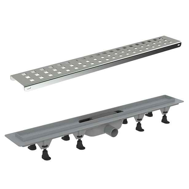 Žlab sprchový plastový WECCO Rastr 850 mm včetně roštu