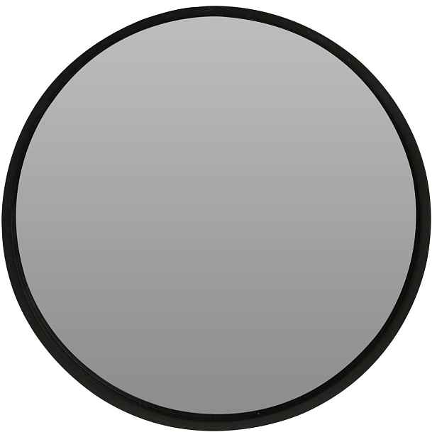 Černé kulaté zrcadlo Minimal, 50 cm