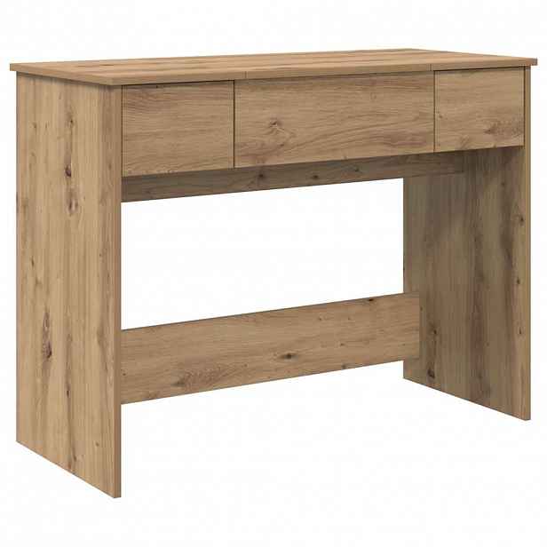 vidaXL Kosmetický stolek Artisanový dub 100 x 45 x 76 cm